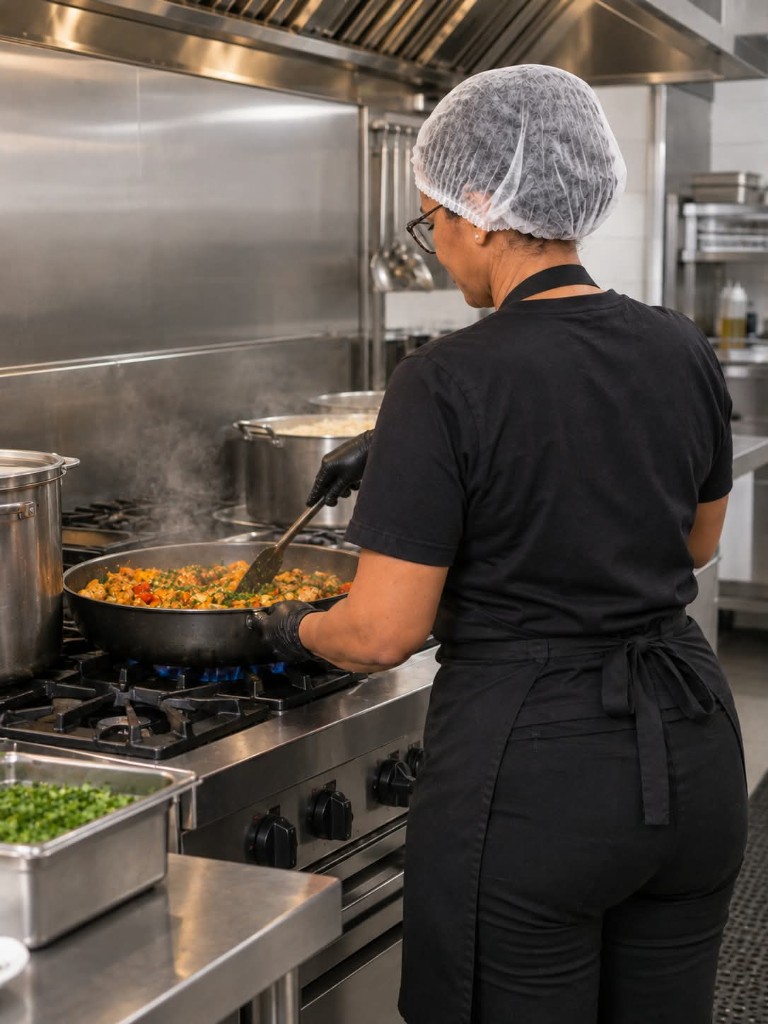 Cozinheira no evento